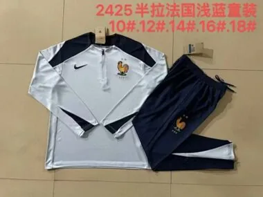 2024 France Kids Long Sleeve Training Suit Yupoo