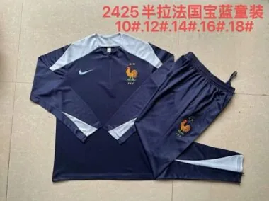 2024 France Kids Long Sleeve Training Suit Yupoo