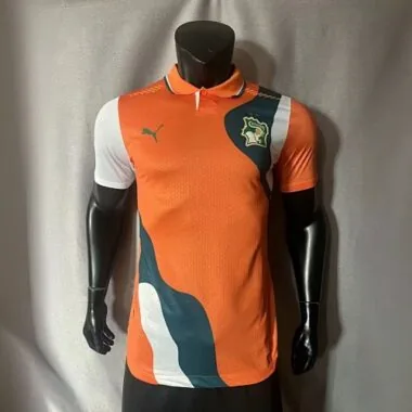 2023 Ivory Coast Orange Kit With Collar Player Version Shirts Football AAAAJersey Yupoo