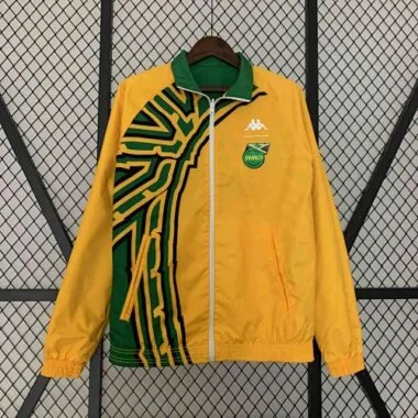 2024 Jamaica Reversible Windbreaker Orange&Green Double-Sides Jacket Soccer Jerseys For Sale