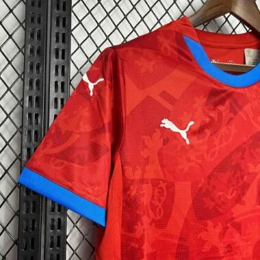 Equipación local de la República Checa para 2024: camiseta de la Eurocopa de la UEFA. Proveedor de camisetas de fútbol AAAAJersey