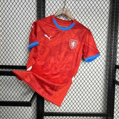 Equipación local de la República Checa para 2024: camiseta de la Eurocopa de la UEFA. Proveedor de camisetas de fútbol AAAAJersey