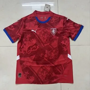 Equipación local de la República Checa para 2024: camiseta de la Eurocopa de la UEFA. Proveedor de camisetas de fútbol AAAAJersey