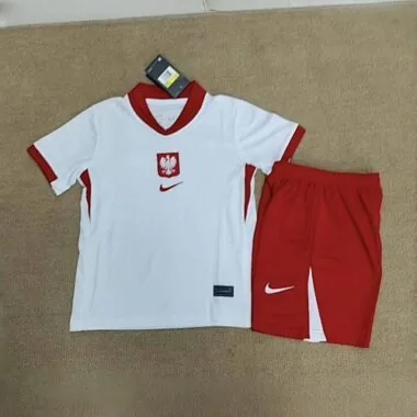 2024 Poland Home Kid Kits Children Sets Football AAAAJersey Yupoo