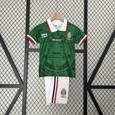 1998 Mexico Home Kids Retro Kits World Cup Shirt Soccer Jerseys Yupoo