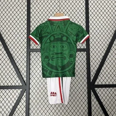 1998 Mexico Home Kids Retro Kits World Cup Shirt Soccer Jerseys Yupoo