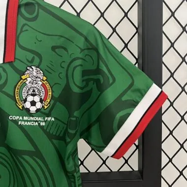1998 Mexico Home Kids Retro Kits World Cup Shirt Soccer Jerseys Yupoo
