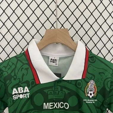 1998 Mexico Home Kids Retro Kits World Cup Shirt Soccer Jerseys Yupoo