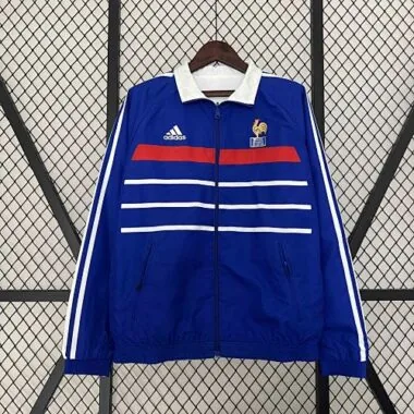 2024 France Reversible Windbreaker White&Blue Double-Sides Jacket Soccer Jerseys For Sale