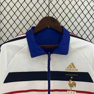 2024 France Reversible Windbreaker White&Blue Double-Sides Jacket Soccer Jerseys For Sale