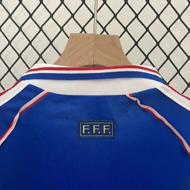 1998 France Home Kids Retro Kits World Cup Shirt
