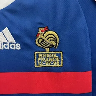 1998 France Home Kids Retro Kits World Cup Shirt