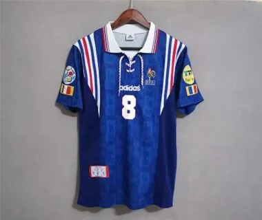 1996, Francia, equipación azul de local