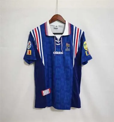 1996, Francia, equipación azul de local