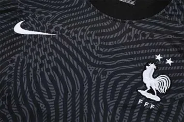 2021 France black goalkeeper long sleeve