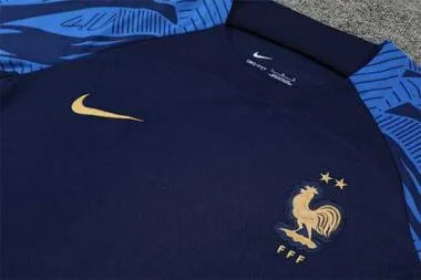 2022 France Training Suit Short Sleeve Kit Blue