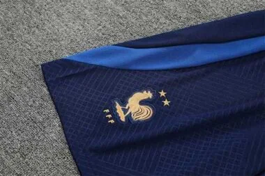 2022 France Training Suit Short Sleeve Kit Blue