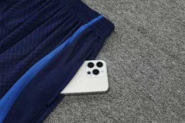2022 France Training Suit Short Sleeve Kit Blue