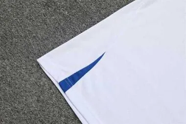 2022 France Training Suit Short Sleeve Kit White Blue