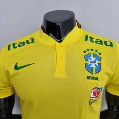 Brazilië POLO met lage hals, geel