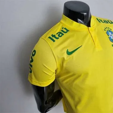 Brazilië POLO met lage hals, geel