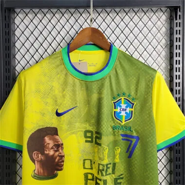 Brazilië Pelé-herdenkingsshirt, geel