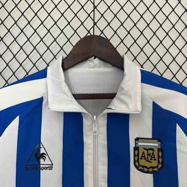 2024 Argentina Trench Coat Reversible White&Blue Double-Sides Jacket