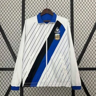 2024 Argentina Trench Coat Reversible White&Blue Double-Sides Jacket