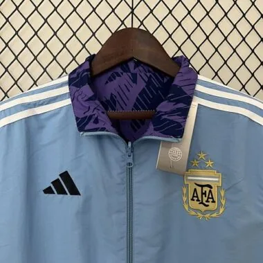 2024 Argentina Blue and Purple Reversible Windbreaker Double-Sides Jacket