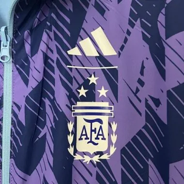 2024 Argentina Blue and Purple Reversible Windbreaker Double-Sides Jacket