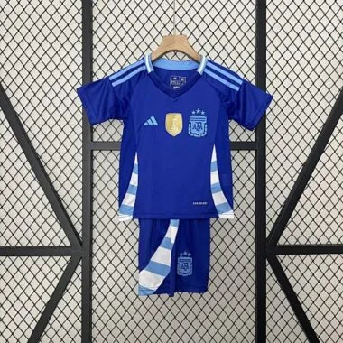 2024 Argentina Away Kid Kits Copa America Children Sets