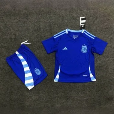 2024 Argentina Away Kid Kits Copa America Children Sets