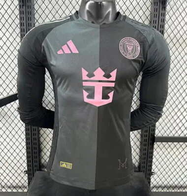 25-26 Player Inter Miami Away Long Sleeve Kit S-XXL Cheap Football Jersey Wholesale Yupoo