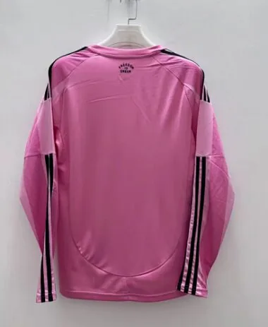 25-26 Inter Miami Home Long Sleeve Kit S-3XL Cheap Football Jersey Wholesale Yupoo