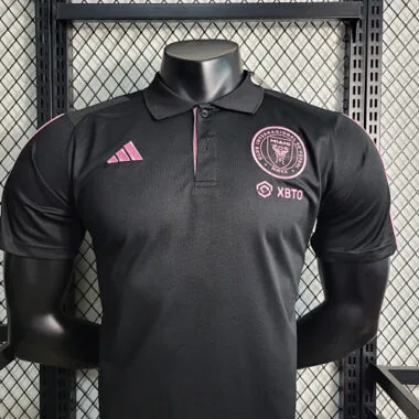 23-24 Inter Miami Polo Preto Tamanhos S-XXL