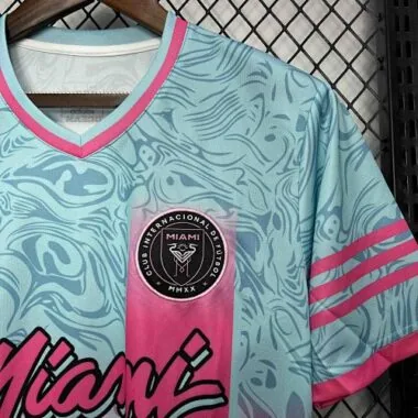 24-25 Inter Miami Special Beach Edition-tenue roze en blauw