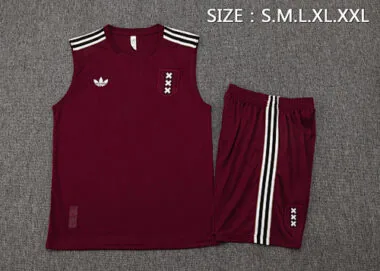25-26 Ajax Sleeveless Training Kits Tracksuits Cheap Football Jersey Wholesale Yupoo