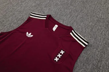 25-26 Ajax Sleeveless Training Kits Tracksuits Cheap Football Jersey Wholesale Yupoo