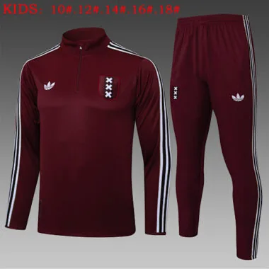 25-26 Kids Ajax Training Kits Sweatshirt Tracksuits Cheap Football Jersey Wholesale Yupoo