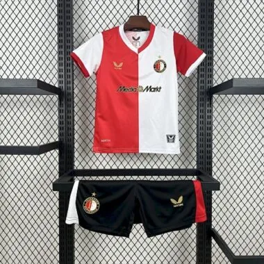 25-26 Kids Feyenoord Home Kit Cheap Soccer Jerseys Yupoo