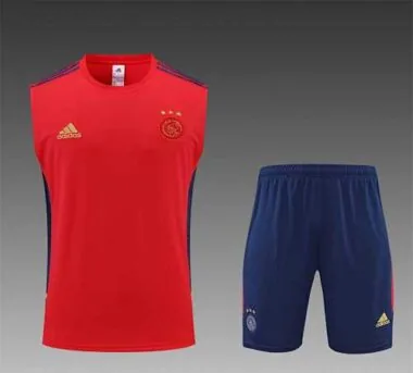 Equipación de entrenamiento Ajax 22-23 con camiseta sin mangas, color rojo