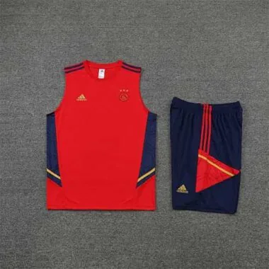 Equipación de entrenamiento Ajax 22-23 con camiseta sin mangas, color rojo