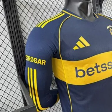 25-26 Players Boca Home Kit Long Sleeve S-2XL Cheap Football Jersey Wholesale Yupoo