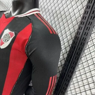 25-26 Player River Plate Away Long Sleeve Kit S-2XL Cheap Football Jersey Wholesale Yupoo