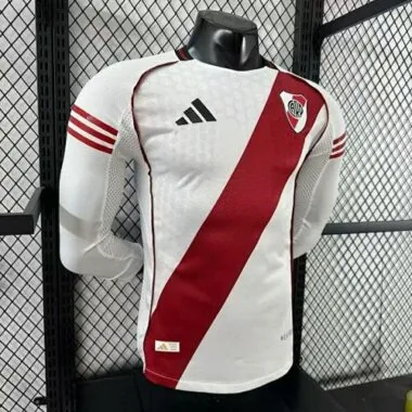 Maillot domicile River Plate à manches longues pour 25-26 joueurs, tailles S à 2XL – Maillots de foot pas chers en gros chez Yupoo