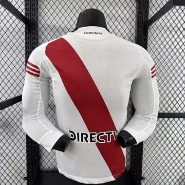 25-26 Player River Plate Home Long Sleeve Kit S-2XL Cheap Football Jersey Wholesale Yupoo