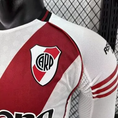 25-26 Player River Plate Home Long Sleeve Kit S-2XL Cheap Football Jersey Wholesale Yupoo