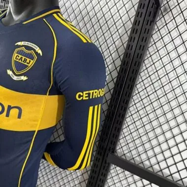 25-26 Boca Home Long Sleeve Kit Player Version Shirt Cheap Football Jersey Wholesale Yupoo