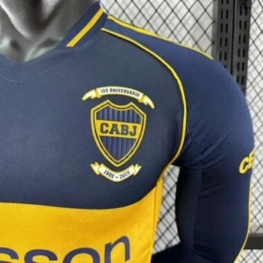 25-26 Boca Home Long Sleeve Kit Player Version Shirt Cheap Football Jersey Wholesale Yupoo