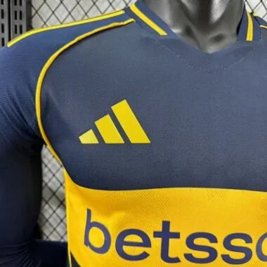 25-26 Boca Home Long Sleeve Kit Player Version Shirt Cheap Football Jersey Wholesale Yupoo